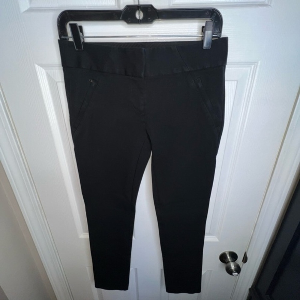 Loft Women’s 00 Marisa Skinny Black Ankle Crop Cotton Trouser Dress Pants XXS